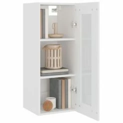 VidaXL Armoire murale suspendue Blanc 34,5x34x90 cm -Buffets & bahuts Soldes image 6 812447