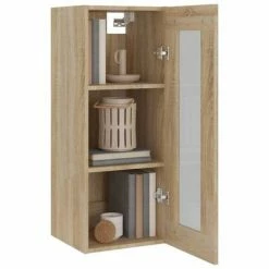 VidaXL Armoire murale suspendue Chêne Sonoma 34,5x34x90 cm -Buffets & bahuts Soldes image 6 812450