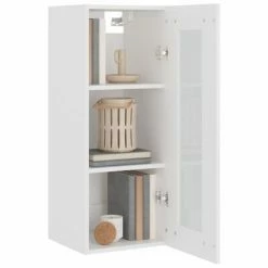 VidaXL Armoire murale suspendue Blanc 34,5x34x90 cm -Buffets & bahuts Soldes image 6 812456