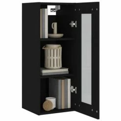 VidaXL Armoire murale suspendue Noir 34,5x34x90 cm -Buffets & bahuts Soldes image 6 812457