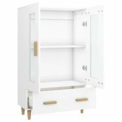 VidaXL Buffet Blanc 70x31x115 cm Bois d'ingénierie -Buffets & bahuts Soldes image 6 812546