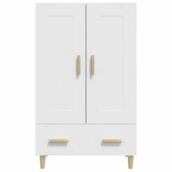 VidaXL Buffet haut Blanc 70x31x115 cm Bois d'ingénierie -Buffets & bahuts Soldes image 6 812564