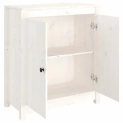 VidaXL Buffet Blanc 70x35x80 cm Bois massif de pin -Buffets & bahuts Soldes image 6 813720