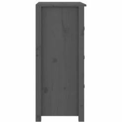 VidaXL Buffet Gris 70x35x80 cm Bois massif de pin -Buffets & bahuts Soldes image 6 813736