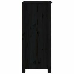 VidaXL Buffet Noir 40x35x80 cm Bois massif de pin -Buffets & bahuts Soldes image 6 813747