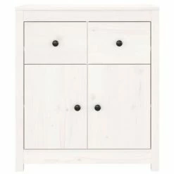 VidaXL Buffet Blanc 70x35x80 cm Bois massif de pin -Buffets & bahuts Soldes image 6 813750