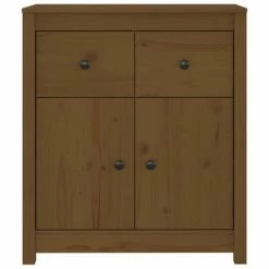 VidaXL Buffet Marron miel 70x35x80 cm Bois massif de pin -Buffets & bahuts Soldes image 6 813752