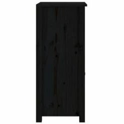 VidaXL Buffet Noir 40x35x80 cm Bois massif de pin -Buffets & bahuts Soldes image 6 813762