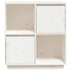 VidaXL Buffet Blanc 74x35x80 cm Bois massif de pin -Buffets & bahuts Soldes image 6 814350