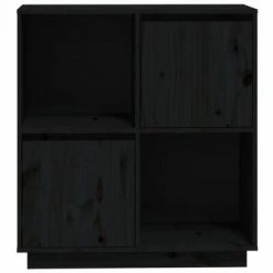 VidaXL Buffet Noir 74x35x80 cm Bois massif de pin -Buffets & bahuts Soldes image 6 814353