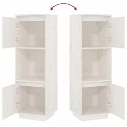 VidaXL Buffet Blanc 38x35x117 cm Bois massif de pin -Buffets & bahuts Soldes image 6 814360