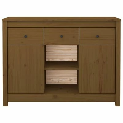 VidaXL Buffet Marron miel 100x35x74,5 cm Bois massif de pin 6 VidaXL Buffet Marron miel 100x35x74,5 cm Bois massif de pin – Image 6