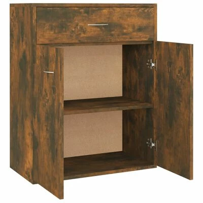 VidaXL Buffet Chêne fumé 60x30x75 cm Bois d'ingénierie 6 VidaXL Buffet Chêne fumé 60x30x75 cm Bois d'ingénierie – Image 6