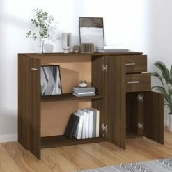 VidaXL Buffet Chêne marron 105x30x75 cm Bois d'ingénierie -Buffets & bahuts Soldes image 6 815398