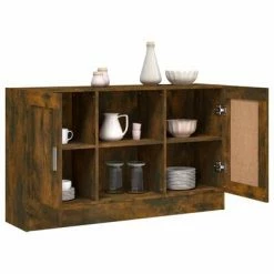 VidaXL Buffet Chêne fumé 120x30,5x70 cm Bois d'ingénierie -Buffets & bahuts Soldes image 6 815624