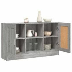 VidaXL Buffet Sonoma gris 120x30,5x70 cm Bois d'ingénierie -Buffets & bahuts Soldes image 6 815625