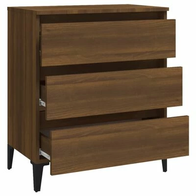 VidaXL Buffet Chêne marron 60x35x69 cm Bois d'ingénierie 6 VidaXL Buffet Chêne marron 60x35x69 cm Bois d'ingénierie – Image 6