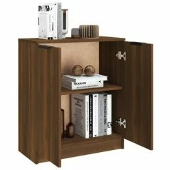VidaXL Buffet Chêne marron 60x30x70 cm Bois d'ingénierie -Buffets & bahuts Soldes image 6 816984