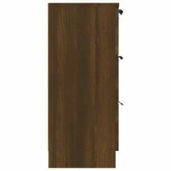 VidaXL Buffet Chêne marron 60x30x70 cm Bois d'ingénierie -Buffets & bahuts Soldes image 6 816987