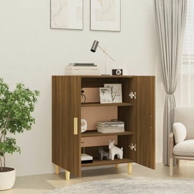 VidaXL Buffet Chêne marron 70x34x90 cm Bois d'ingénierie 6 VidaXL Buffet Chêne marron 70x34x90 cm Bois d'ingénierie – Image 6