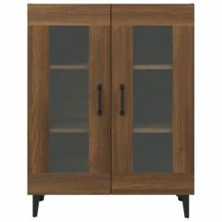 VidaXL Buffet Chêne marron 69,5x34x90 cm Bois d'ingénierie -Buffets & bahuts Soldes image 6 817338