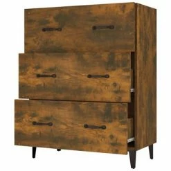 VidaXL Buffet Chêne fumé 69,5x34x90 cm Bois d'ingénierie -Buffets & bahuts Soldes image 6 817348