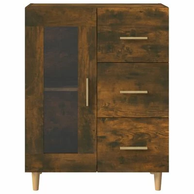 VidaXL Buffet Chêne fumé 69,5x34x90 cm Bois d'ingénierie 6 VidaXL Buffet Chêne fumé 69,5x34x90 cm Bois d'ingénierie – Image 6