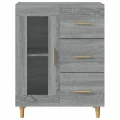 VidaXL Buffet Sonoma gris 69,5x34x90 cm Bois d'ingénierie -Buffets & bahuts Soldes image 6 817364