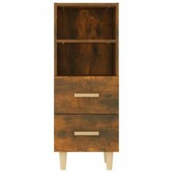 VidaXL Buffet Chêne fumé 34,5x34x90 cm Bois d'ingénierie -Buffets & bahuts Soldes image 6 817414