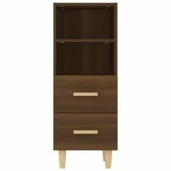 VidaXL Buffet Chêne marron 34,5x34x90 cm Bois d'ingénierie -Buffets & bahuts Soldes image 6 817416
