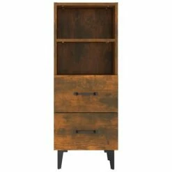 VidaXL Buffet Chêne fumé 34,5x34x90 cm Bois d'ingénierie -Buffets & bahuts Soldes image 6 817417