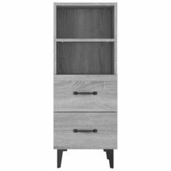 VidaXL Buffet Sonoma gris 34,5x34x90 cm Bois d'ingénierie -Buffets & bahuts Soldes image 6 817418