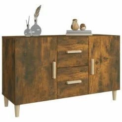 VidaXL Buffet Chêne fumé 100x36x60 cm Bois d'ingénierie -Buffets & bahuts Soldes image 6 817465