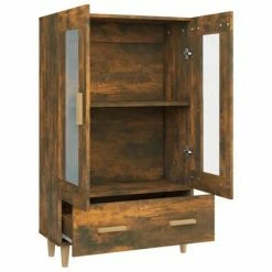 VidaXL Buffet Chêne fumé 70x31x115 cm Bois d'ingénierie -Buffets & bahuts Soldes image 6 817477