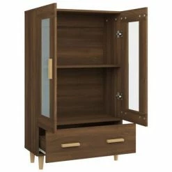 VidaXL Buffet Chêne marron 70x31x115 cm Bois d'ingénierie -Buffets & bahuts Soldes image 6 817479