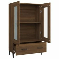 VidaXL Buffet Chêne marron 70x31x115 cm Bois d'ingénierie -Buffets & bahuts Soldes image 6 817482