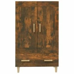 VidaXL Buffet haut Chêne fumé 70x31x115 cm Bois d'ingénierie -Buffets & bahuts Soldes image 6 817483