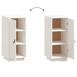 VidaXL Buffet Blanc 34x40x75 cm Bois massif de pin -Buffets & bahuts Soldes image 6 820113