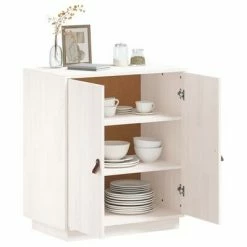 VidaXL Buffet Blanc 65,5x40x75 cm Bois massif de pin -Buffets & bahuts Soldes image 6 820118